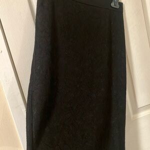 Ann Taylor black lace pencil skirt
